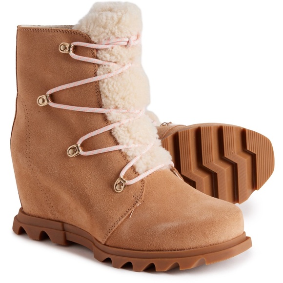 Sorel Joan of Arctic Wedge III Lace Cozy Boots 10 NIB - Picture 1 of 6